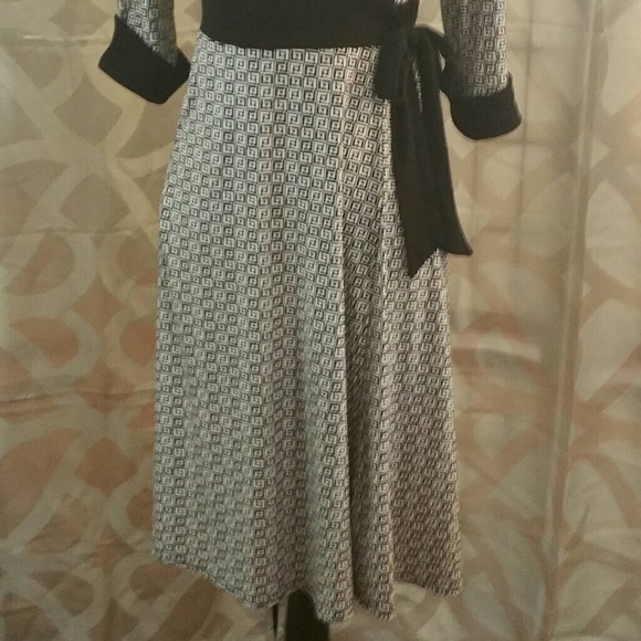 SOLD Small Maurices women's midi dress, faux-wrap - Picture 2 of 5